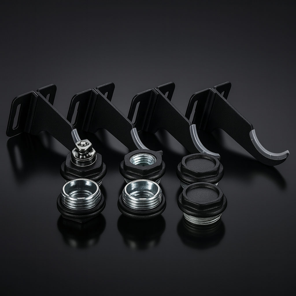 Kit de montage Fondital en noir mat pour radiateurs en aluminium - vue 2
