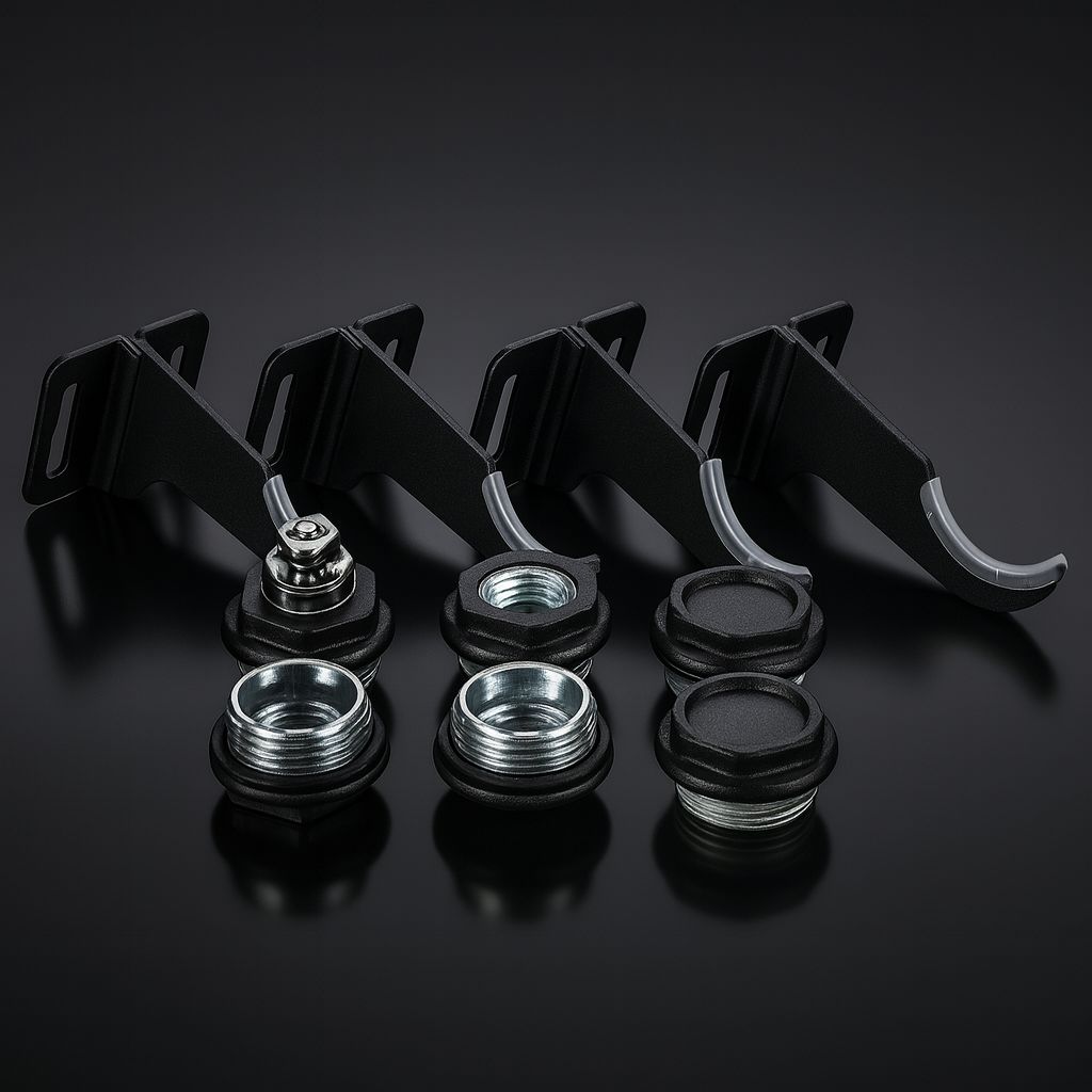 Kit de montage Fondital en noir mat pour radiateurs en aluminium