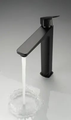 Deante Blur 226 High Basin Mixer without Waste in Matte Black