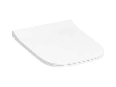 Abattant de toilettes Geberit Smyle Square blanc à descente automatique, matériau duroplast, design mince, antibactérien.
