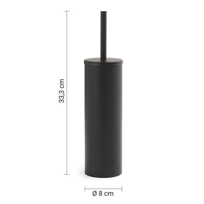 Felce Matte Black Freestanding Toilet Brush Holder