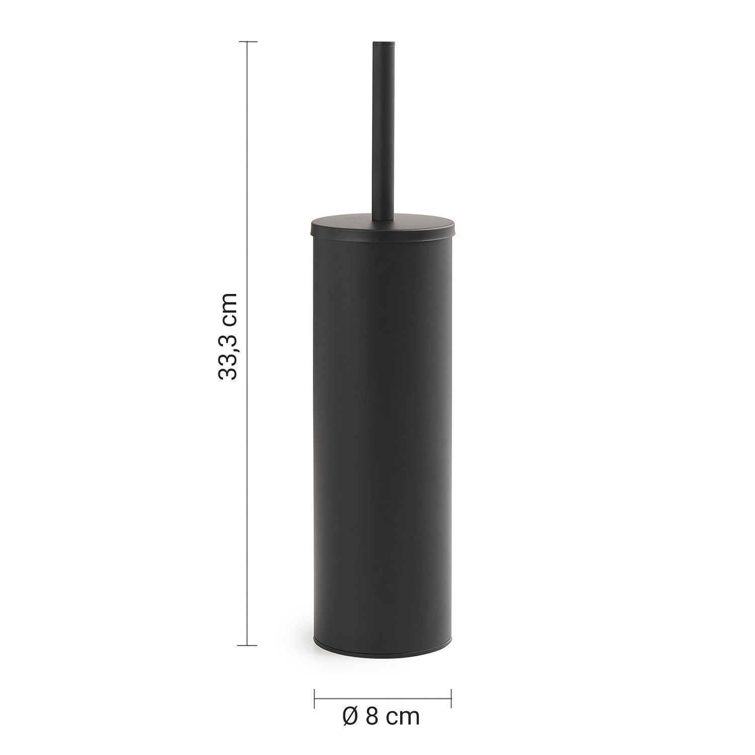 Felce Matte Black Freestanding Toilet Brush Holder