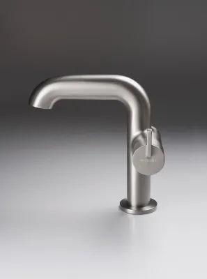 Deante Silia 128 Basin Mixer without Drain in Titanium