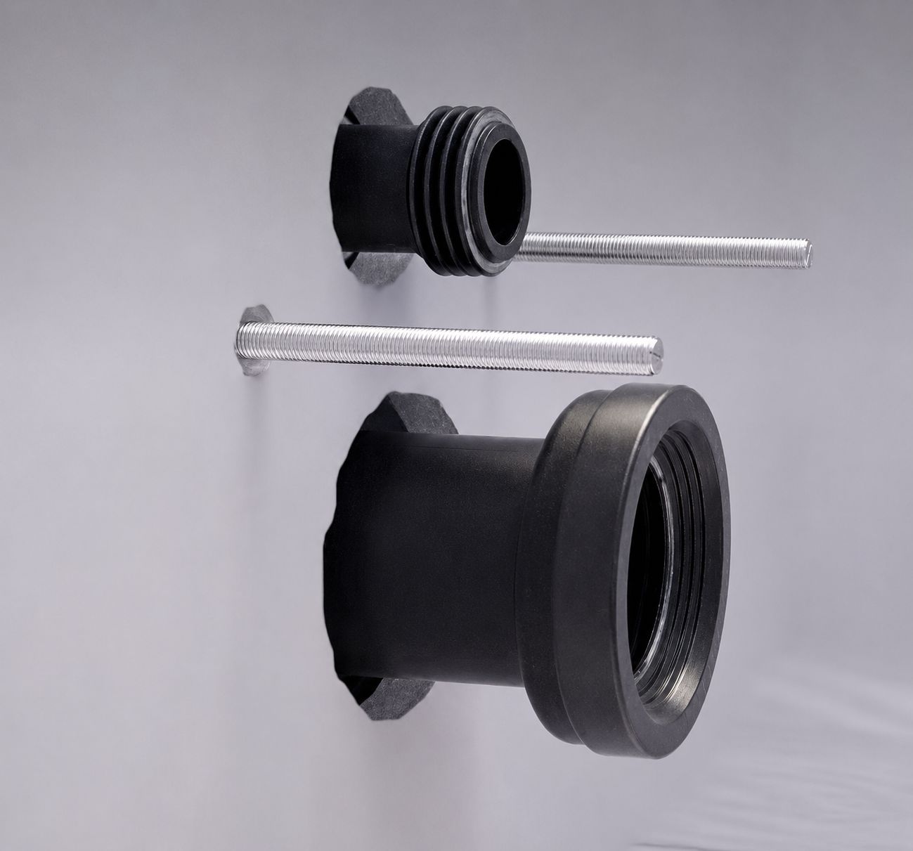 Geberit Connection Sleeve for Wall-Hung Toilet, Length 18.5 cm with O-Ring