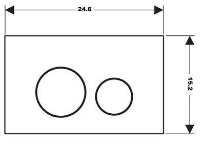 Geberit Sigma40 Actuator Plate / Sand Grey