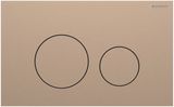 Geberit Sigma40 plaque de déclenchement, or rouge brossé, Easy Clean, Anti-Traces de doigt, deux boutons.