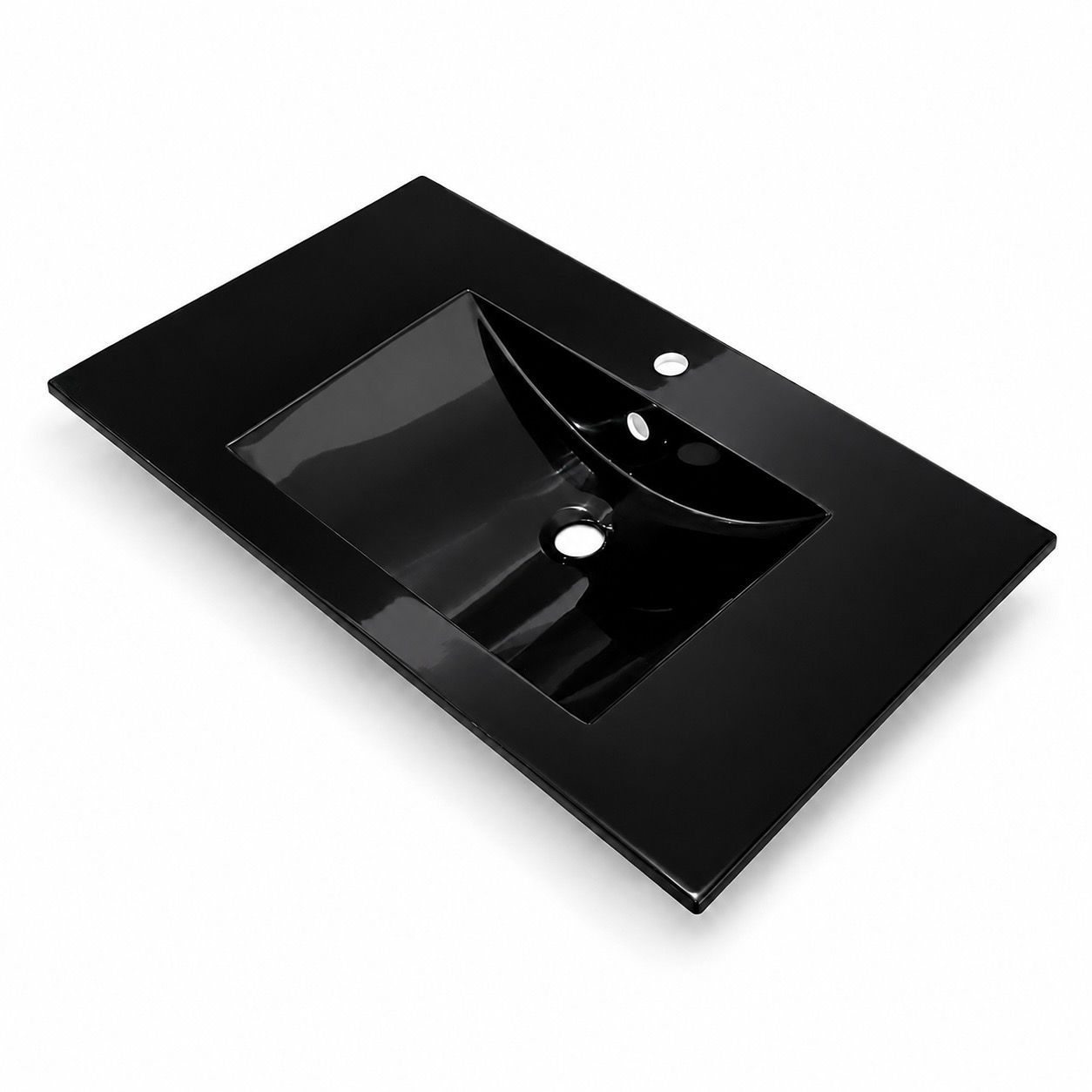 Plan-vasque Comete 96 cm en granité noir — Vue produit 3