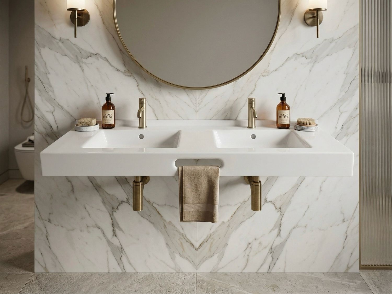 Vanity top double Vita 140 cm — Product view 5