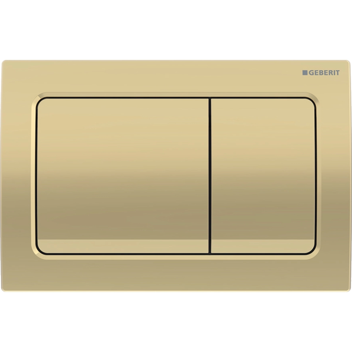 Plaque de déclenchement Alpha01 square / Laiton brossé mat - vue 2