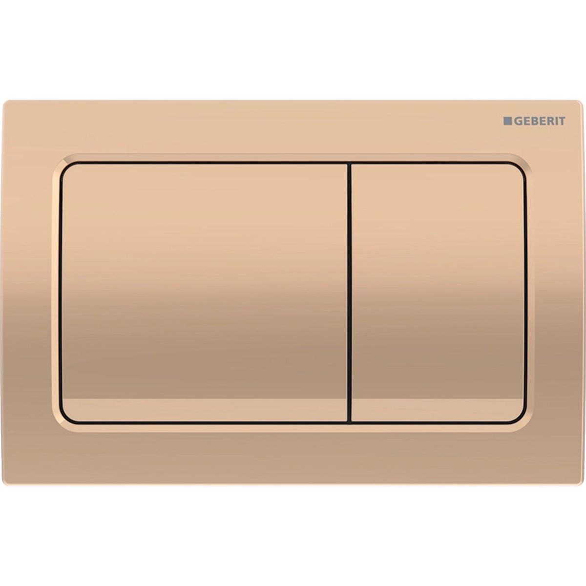 Plaque de déclenchement Alpha01 square / Or rouge brossé mat - vue 2