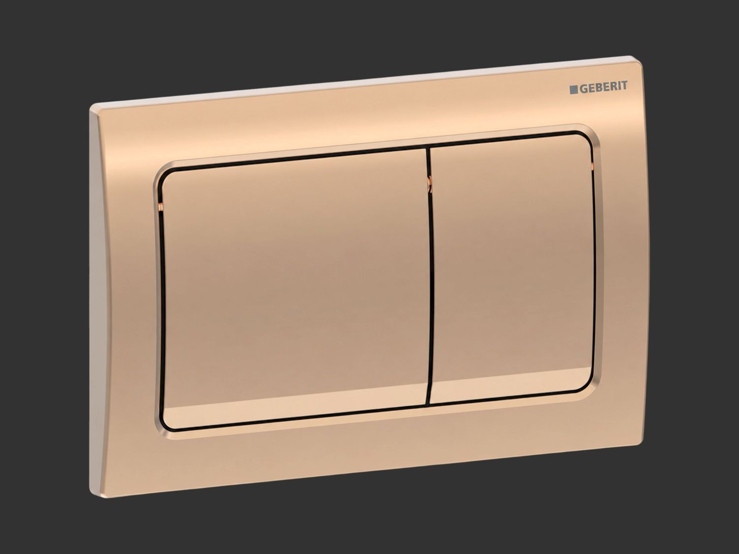 Geberit Alpha01 Square Flush Plate / Brushed Rose Gold