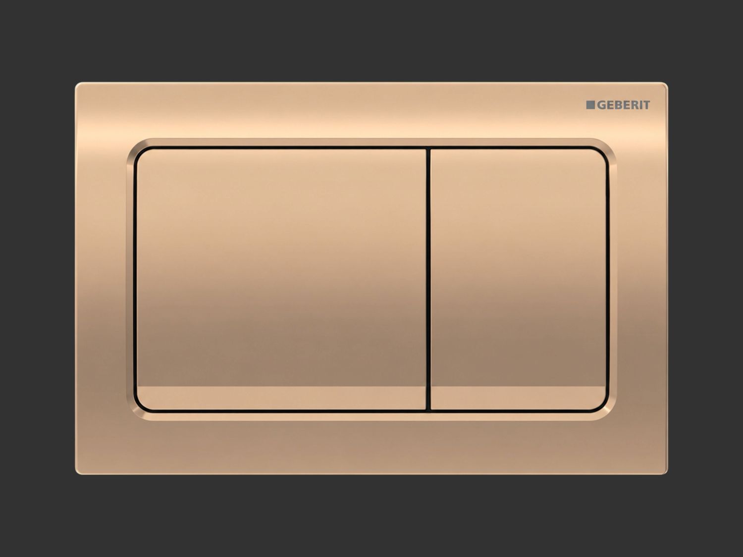 Geberit Alpha01 Square Flush Plate / Brushed Rose Gold