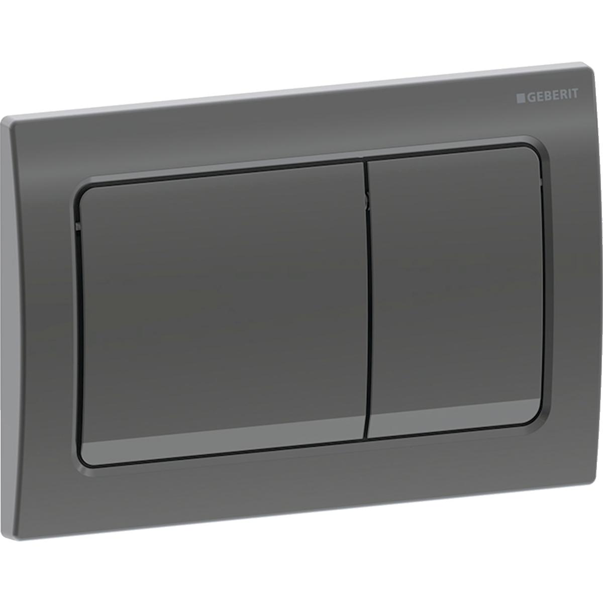Plaque de déclenchement Alpha01 square / Noir chromé brossé mat - vue 3