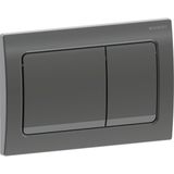 Plaque de déclenchement Alpha01 square / Noir chromé brossé mat