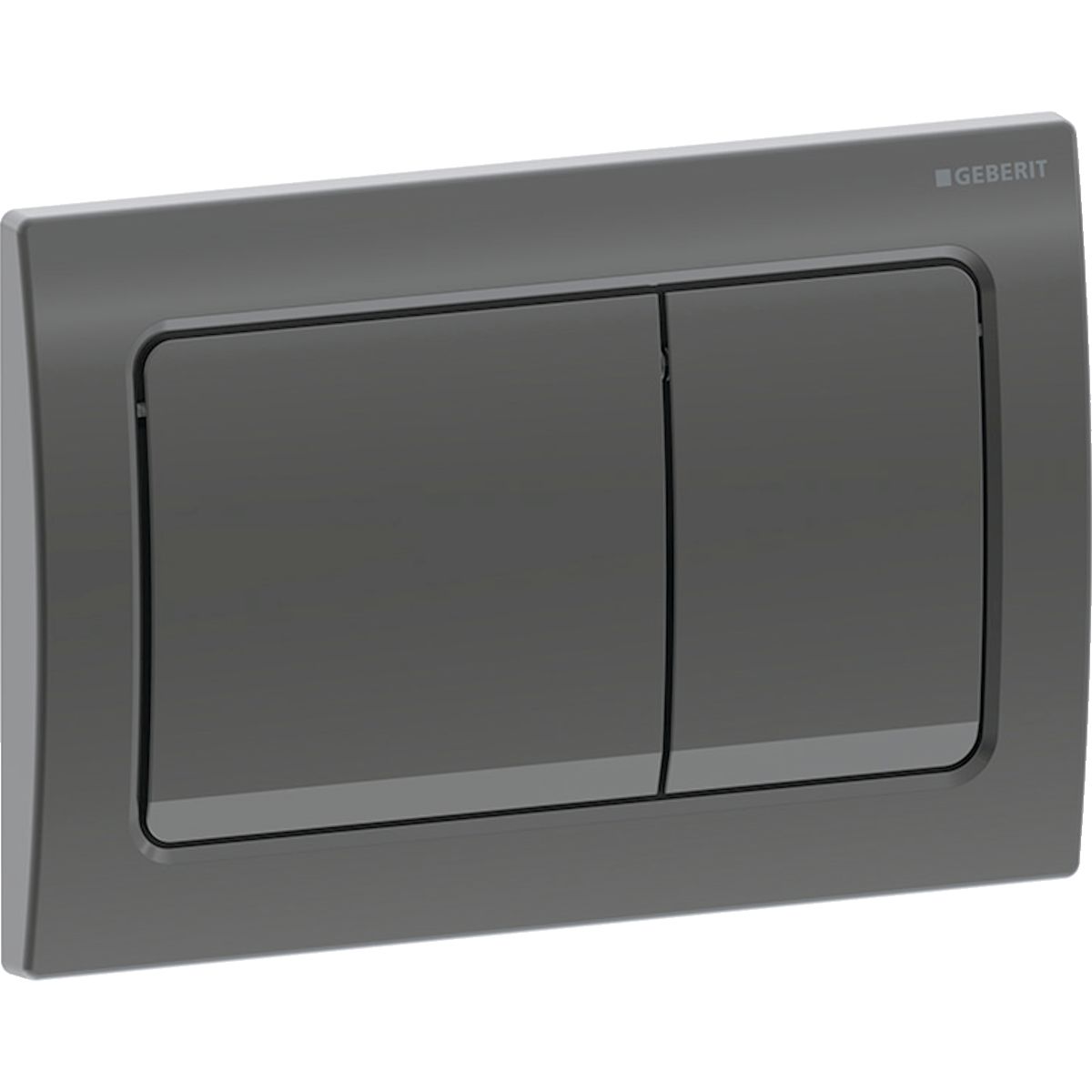 Plaque de déclenchement Alpha01 square / Noir chromé brossé mat — vue 3