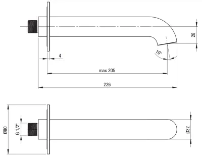 Titanium Deante Silia Spout