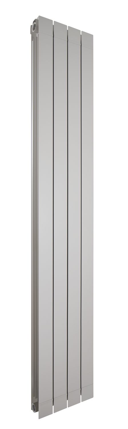 Elément de radiateur décoratif en aluminium moulé Fondital GARDA S (entraxe 160 cm / épaisseur 9 cm) en blanc neutre