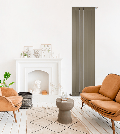 Elément de radiateur décoratif en aluminium moulé Fondital GARDA S (entraxe 160 cm / épaisseur 9 cm) en bronze — vue 4