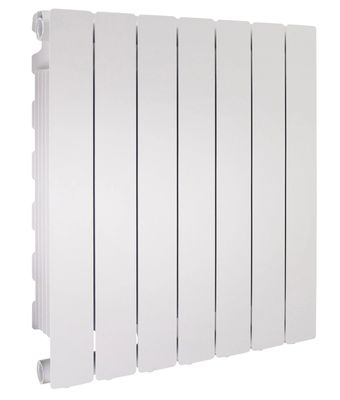 Elément de radiateur en aluminium moulé Fondital Blitz Super B4 (entraxe 500 / profondeur 100) en blanc neutre