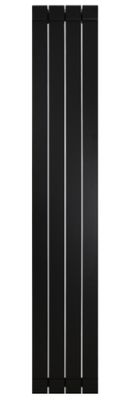 Elément de radiateur décoratif en aluminium moulé Fondital GARDA S (entraxe 180 cm / épaisseur 9 cm) en noir mat