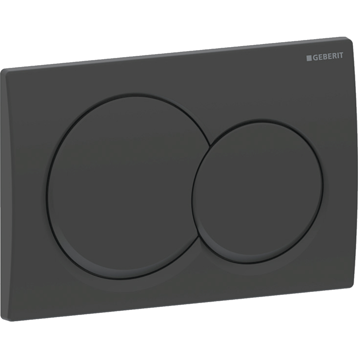 Plaque de déclenchement Alpha01 round / Noir mat - vue 3