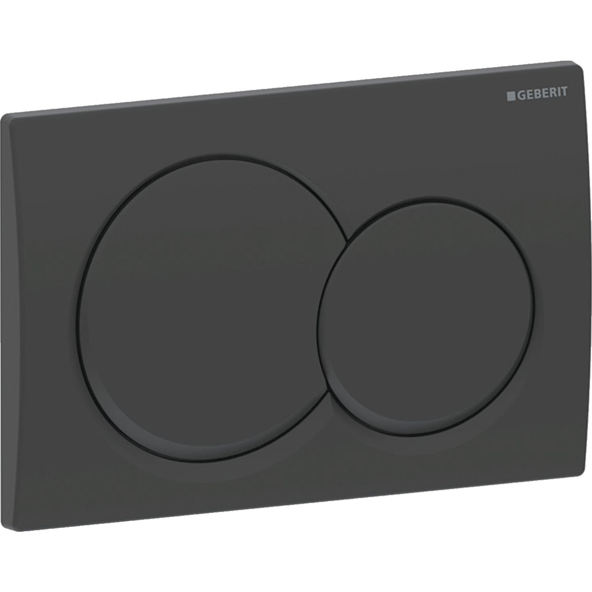 Plaque de déclenchement Alpha01 round / Noir mat — vue 3