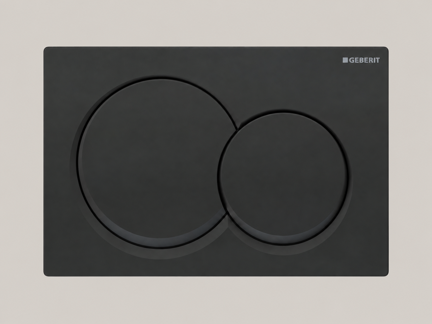 Plaque de déclenchement Alpha01 round / Noir mat