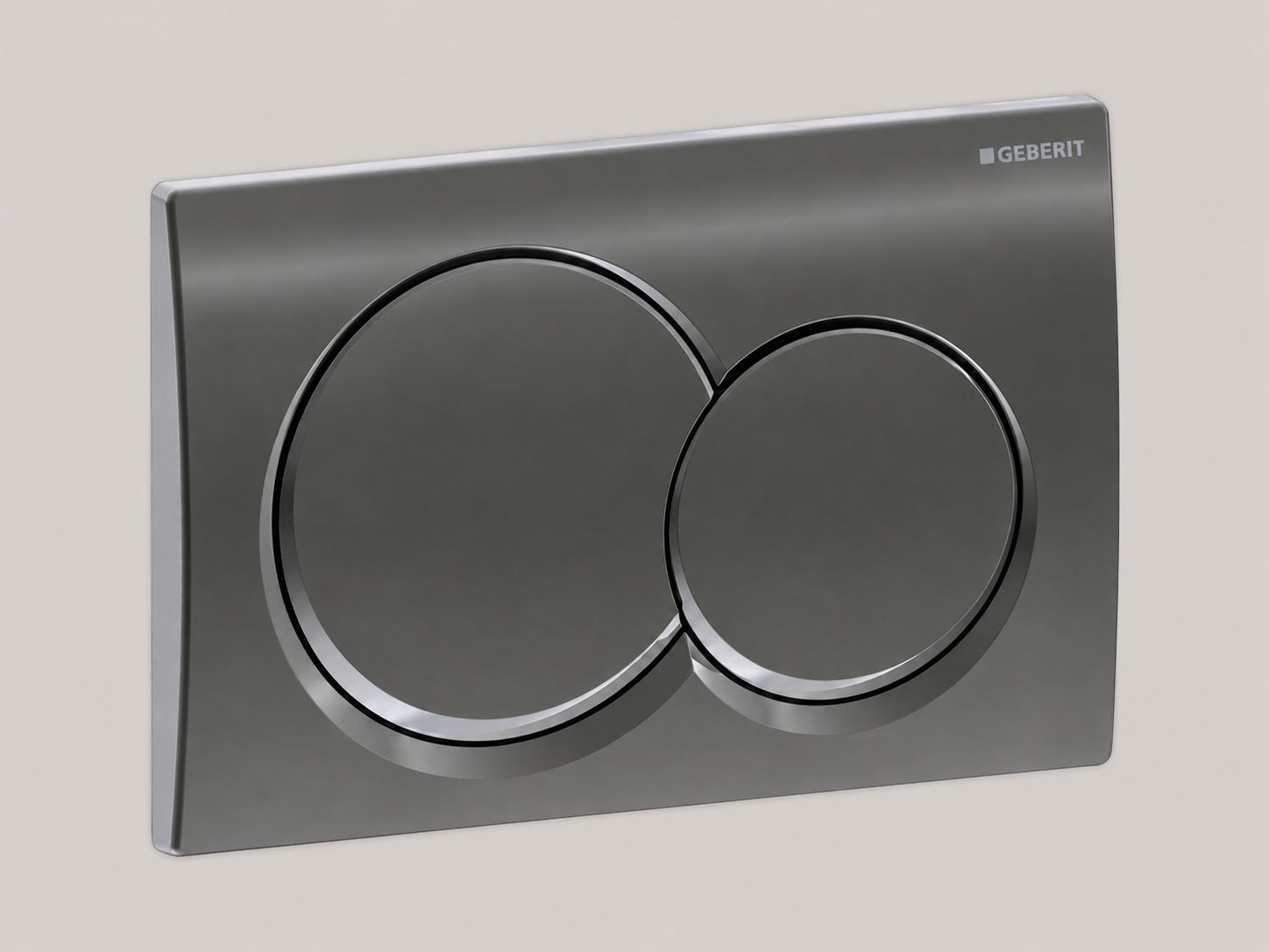 Alpha01 round flush plate / Brushed black chrome