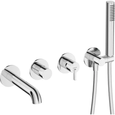 Built-in bath/shower mixer 4 holes Deante Silia in chrome Built-in bath/shower mixer 4 holes Deante Silia in chrome