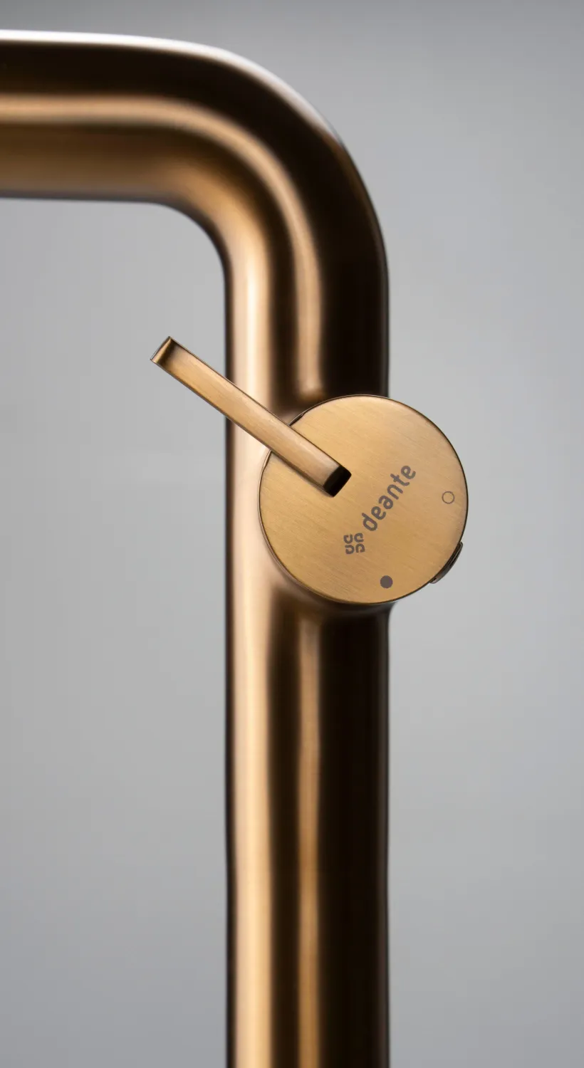 Mitigeur de lavabo rehaussé Deante Silia 265 sans bonde en PVD bronze brossé — vue 4