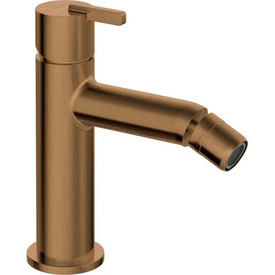 Deante Silia Bidet Mixer without Waste in Brushed Bronze PVD
