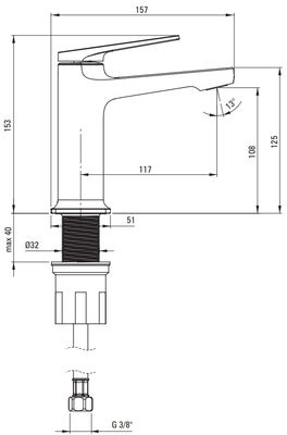 Mitigeur de lavabo Neo Ivo 100 sans bonde en chromé