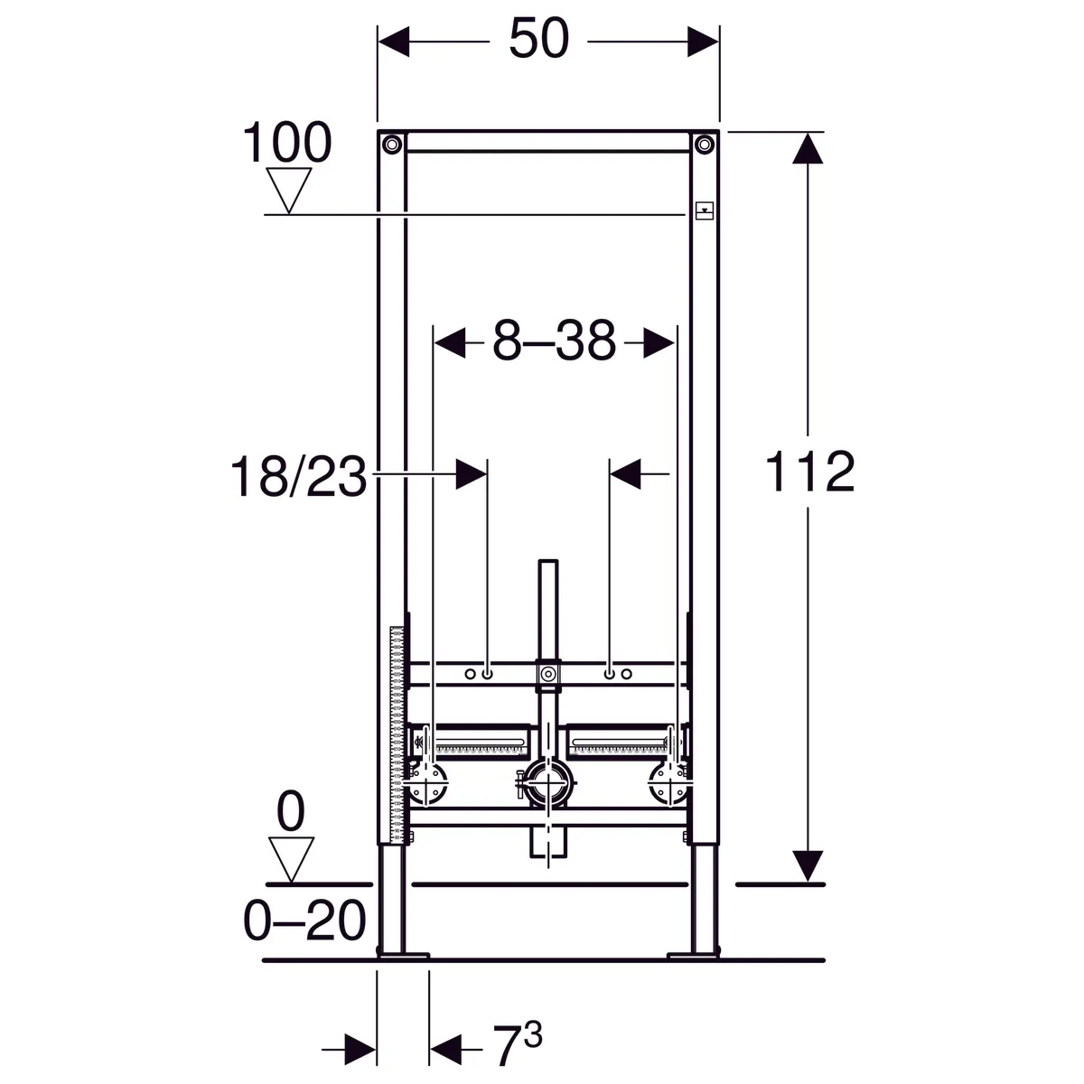 Bâti-support Duofix pour bidets — vue 3
