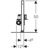 Bâti-support Geberit Duofix 2.0 pour douche murale - débit d'évacuation 24 L/min