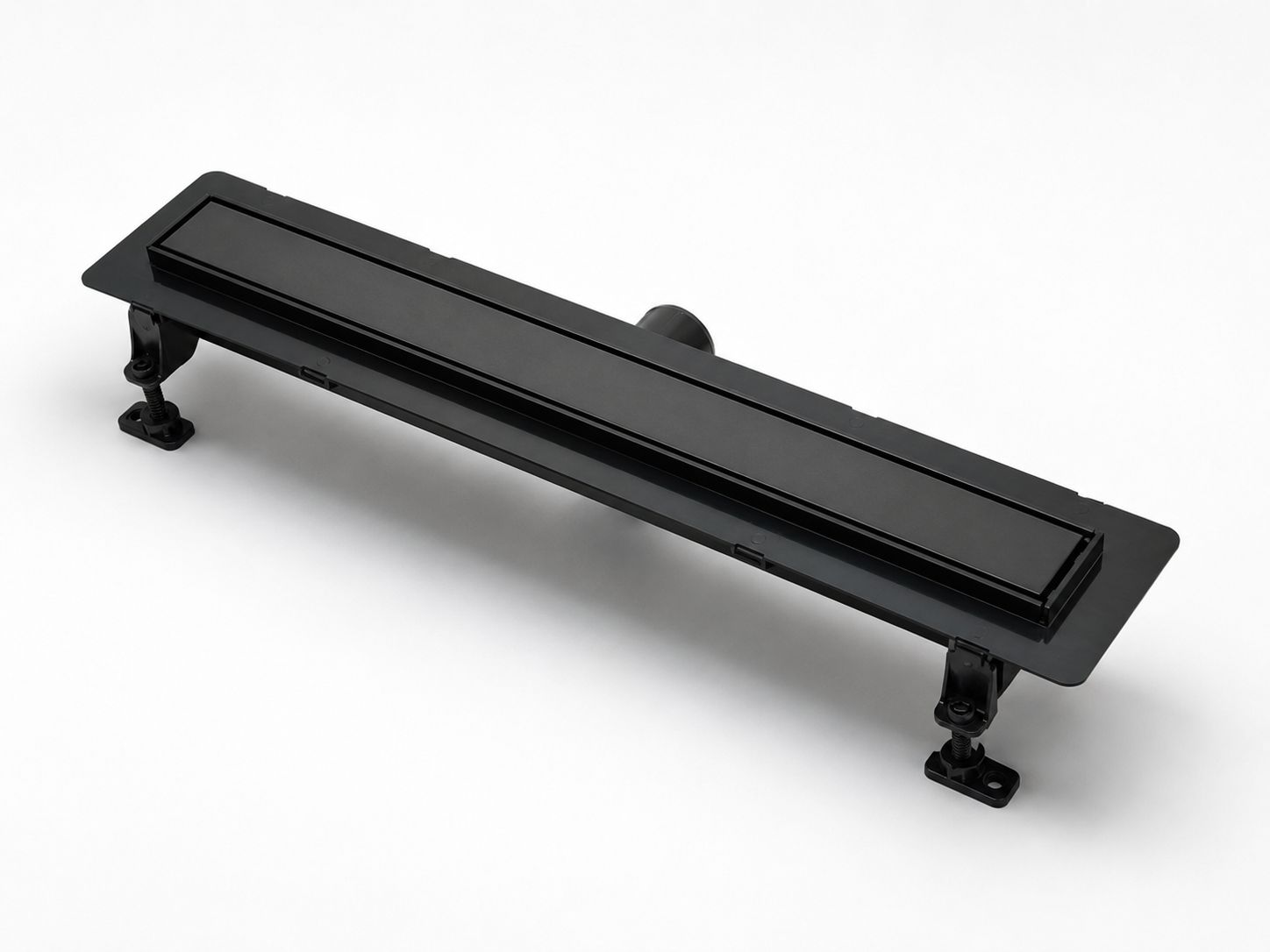 Canivelle de douche Vogi Drain linéaire Duo 60 cm avec grille réversible prêt à carreler ou en noir mat - débit d'évacuation 56 L/min — vue 3