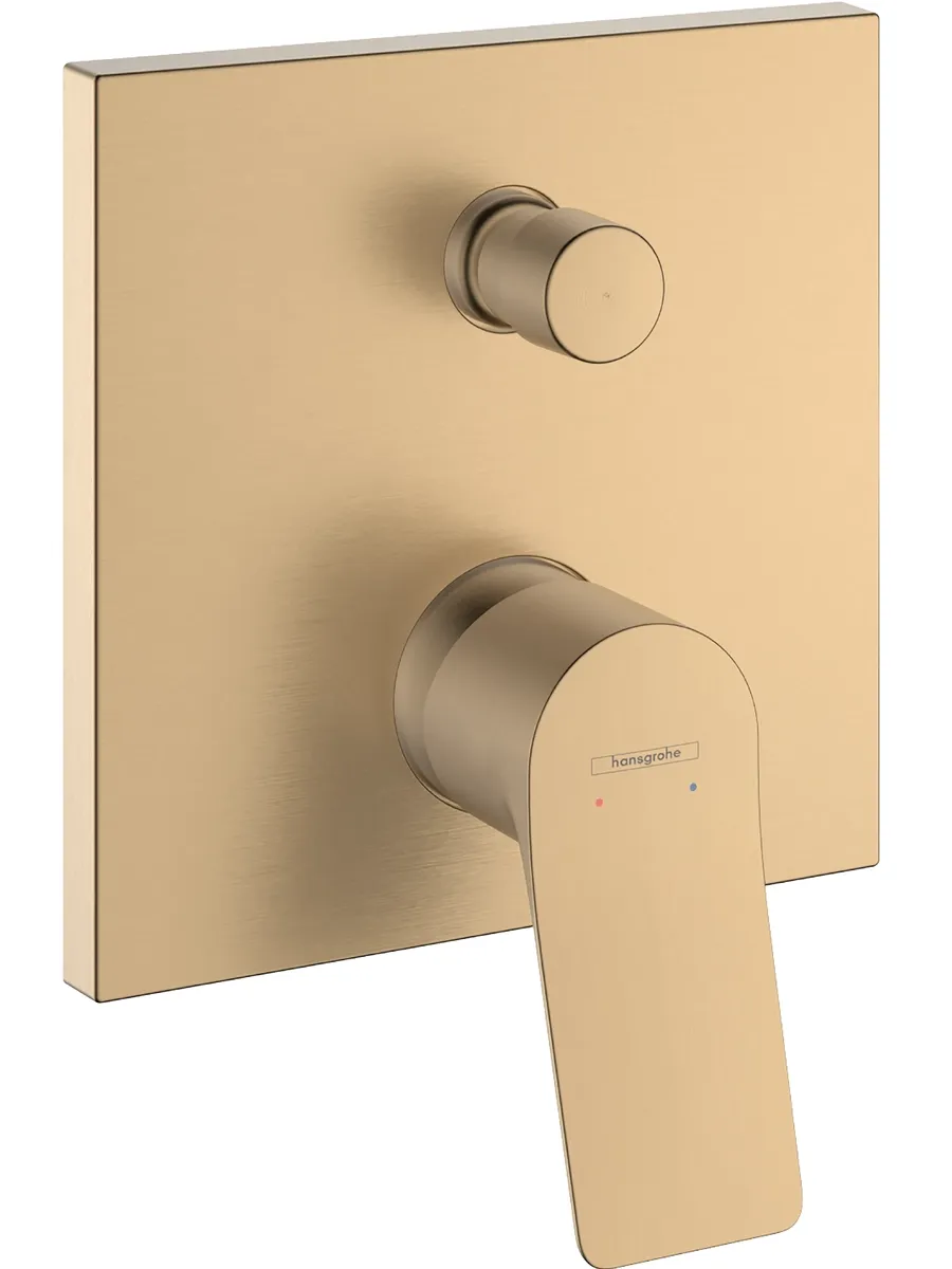 Trim set for Hansgrohe Vivenis concealed bath/shower mixer in brushed bronze