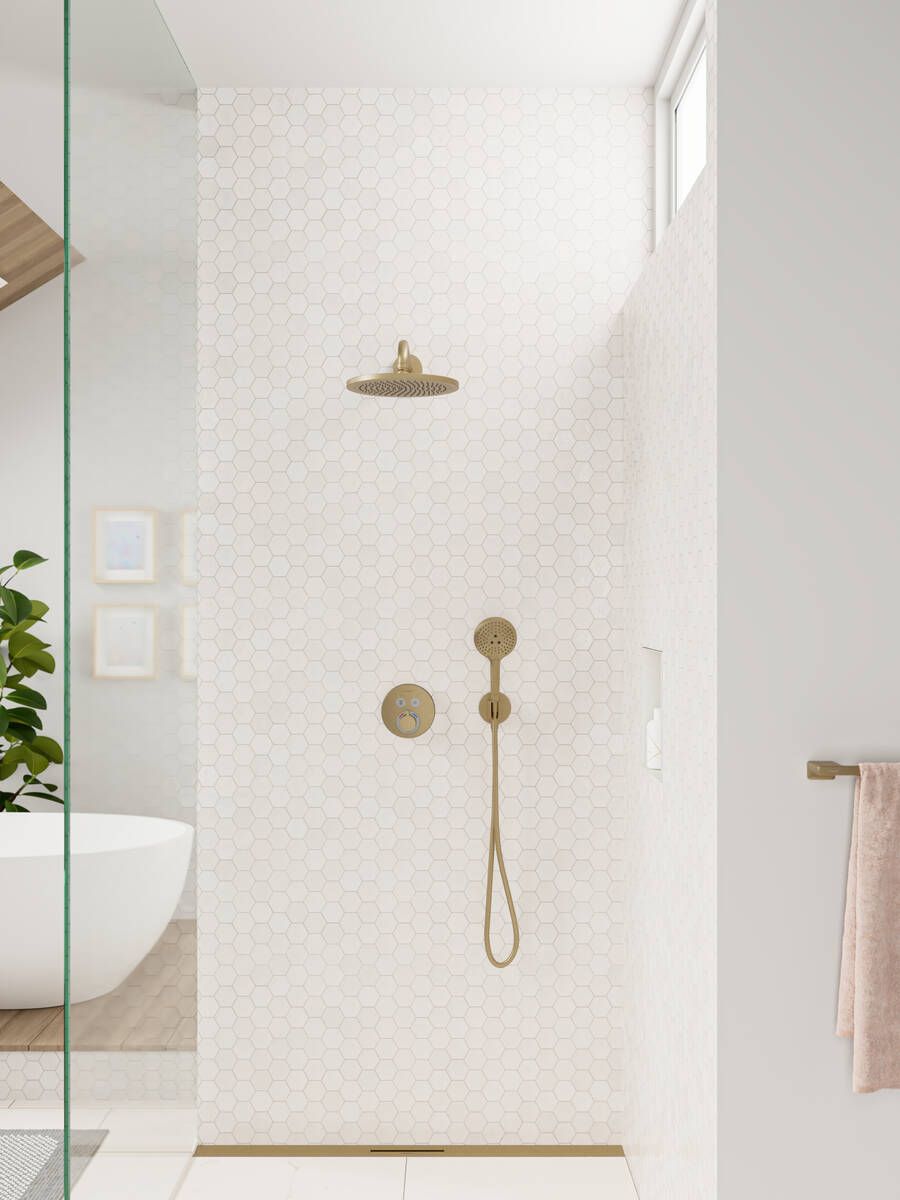 Douchette à main Hansgrohe Raindance Select S 120 3 jets en bronze brossé
