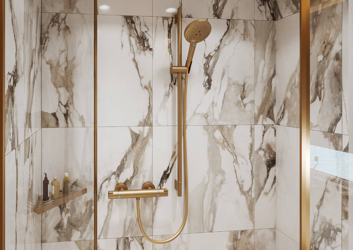 Douchette à main Hansgrohe Raindance Select S 120 3 jets en bronze brossé - vue 4