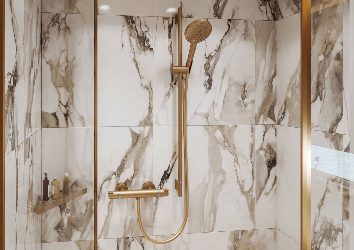 Douchette à main Hansgrohe Raindance Select S 120 3 jets en bronze brossé — vue 4