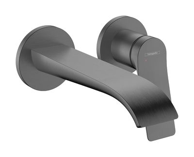 Mitigeur de lavabo encastré Hansgrohe Vivenis 195 mm en noir chromé brossé