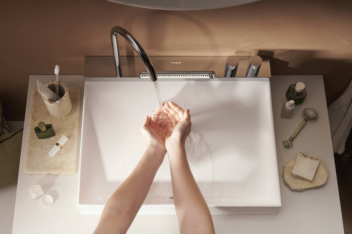 Lavabo à poser Hansgrohe Avalegra AquaUnit avec mitigeur - vue 3