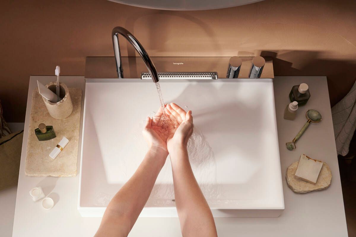 Lavabo à poser Hansgrohe Avalegra AquaUnit avec mitigeur — vue 3