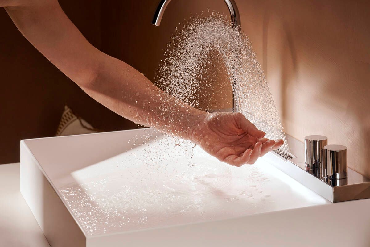 Lavabo à poser Hansgrohe Avalegra AquaUnit avec mitigeur