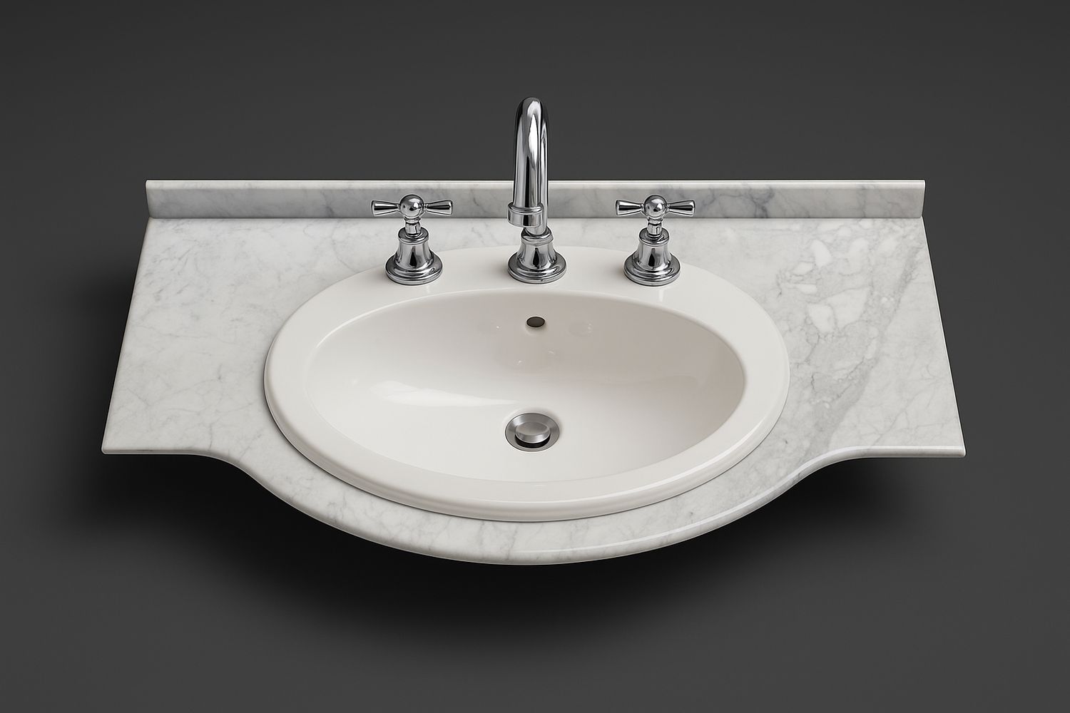 Vanity top Niagara 104 cm with inset basin Broadway — Product view 3