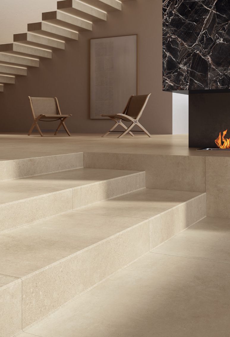 Mat Beige City Stone Porcelain Tile R10 60 x 120 cm - Tagina