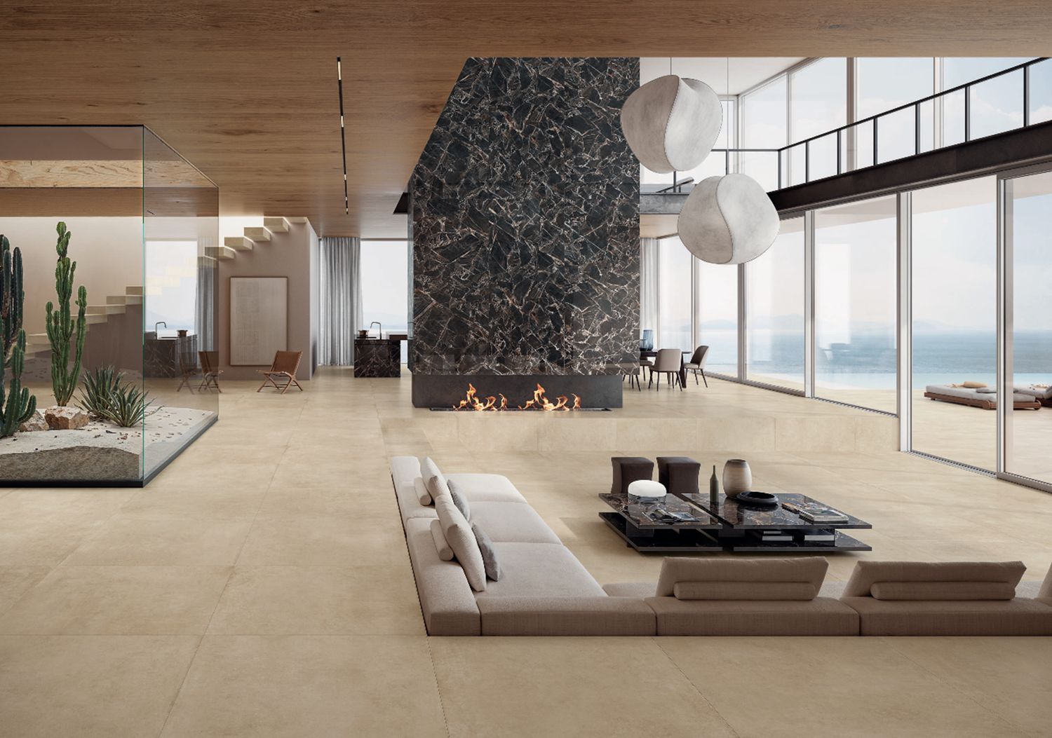 Tagina City Stone Beige Matte Porcelain Stoneware 60 x 120 cm, Rectified