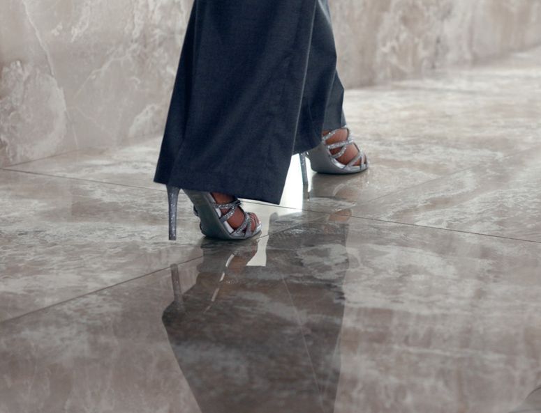 Grès cérame Onyx Diamond Grey Agate poli 60 x 120 cm - Tagina