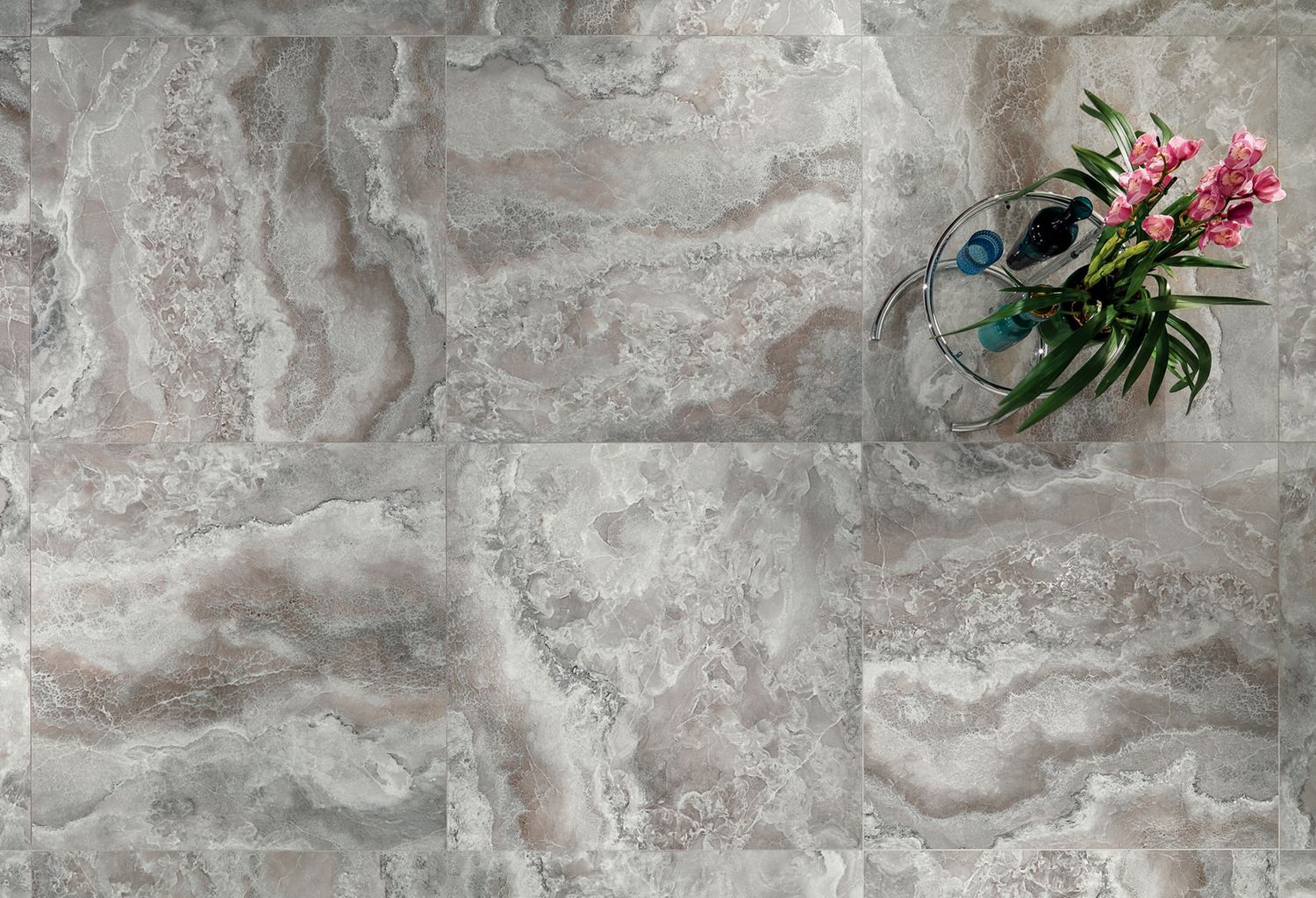 Grès cérame Onyx Diamond Grey Agate poli 60 x 120 cm - Tagina — vue 4