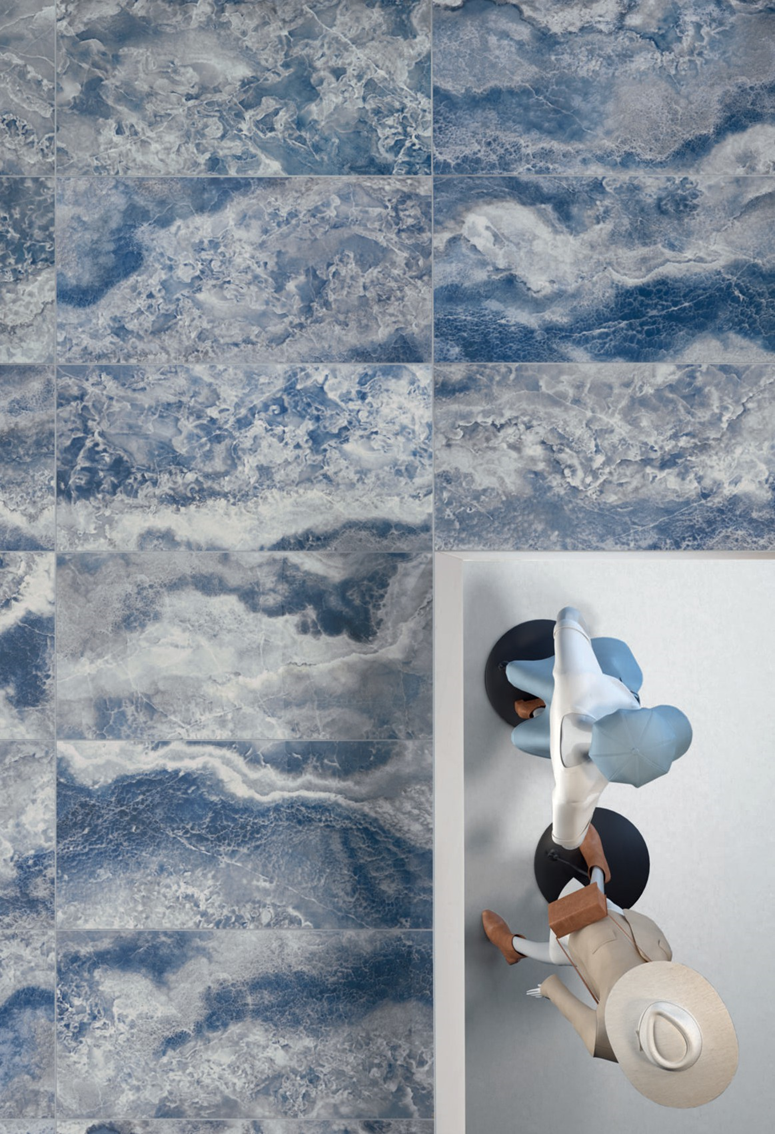 Grès cérame Tagina Onyx Diamond Aquaris poli 60 x 120 cm, rectifié - vue 3