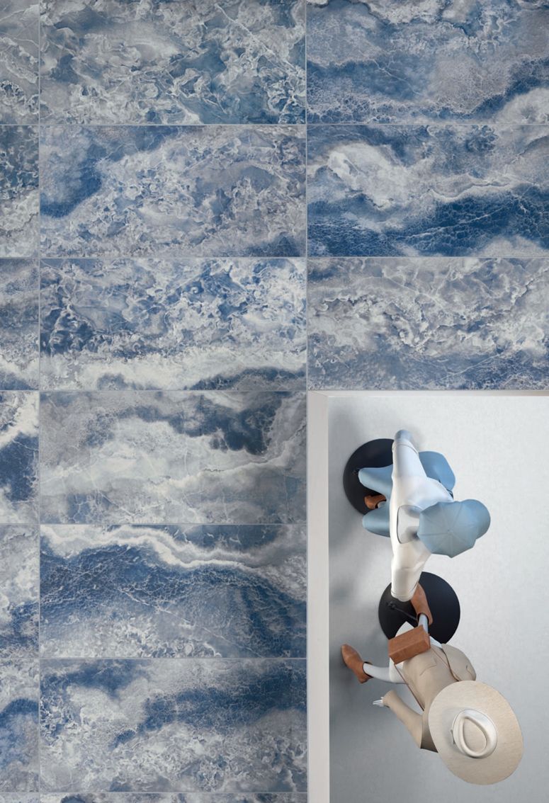 Grès cérame Onyx Diamond Aquaris poli 60 x 120 cm - Tagina — vue 3